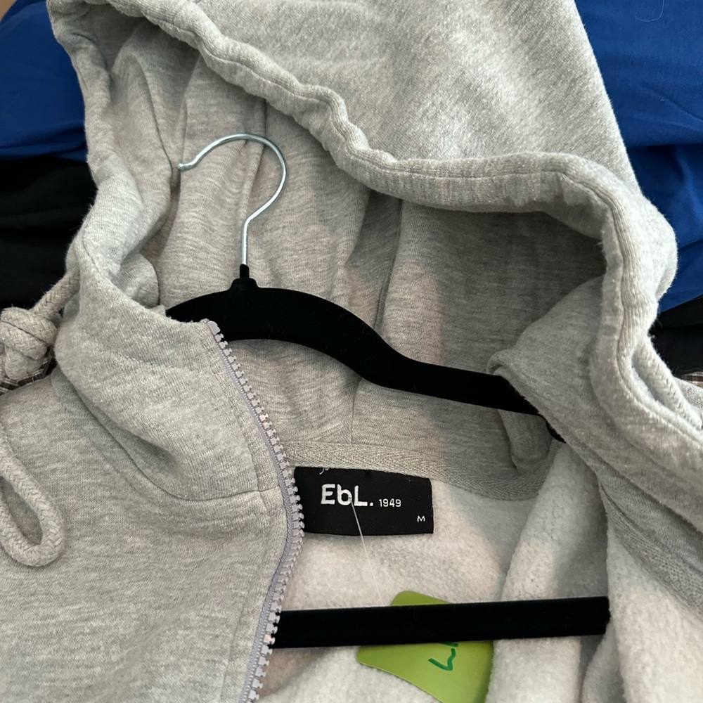 EBL Gray Hoodie with Zip-Up Front